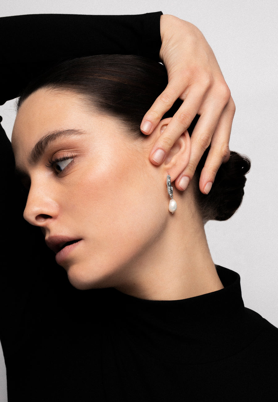 lavani Aros Sadie Pearl Plata Venta caliente