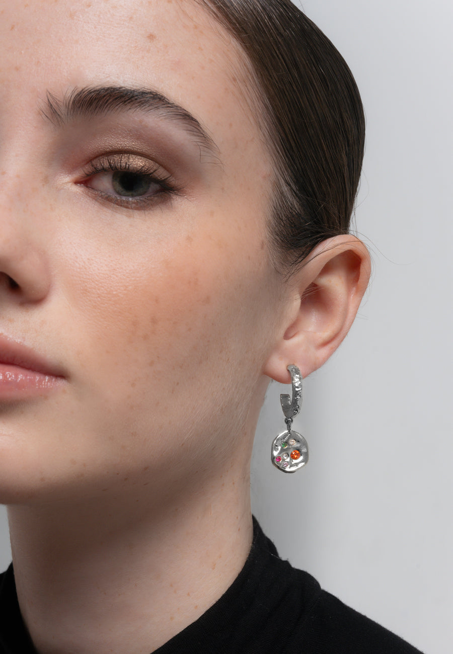lavani Aros Sadie Coin Plata Rebajas de fábrica