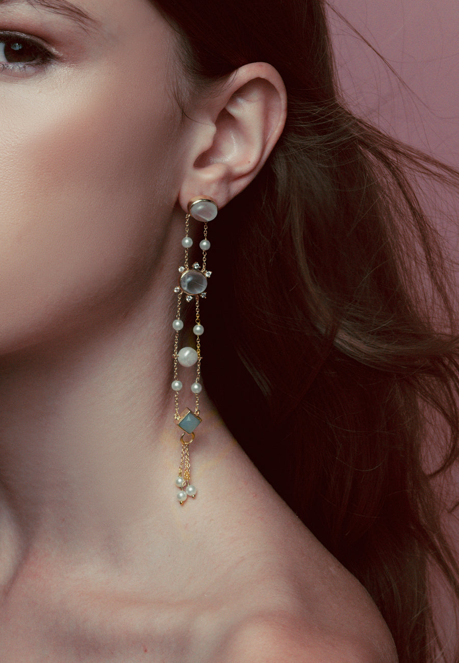 lavani Pendientes Galatea Blancos Envío gratis