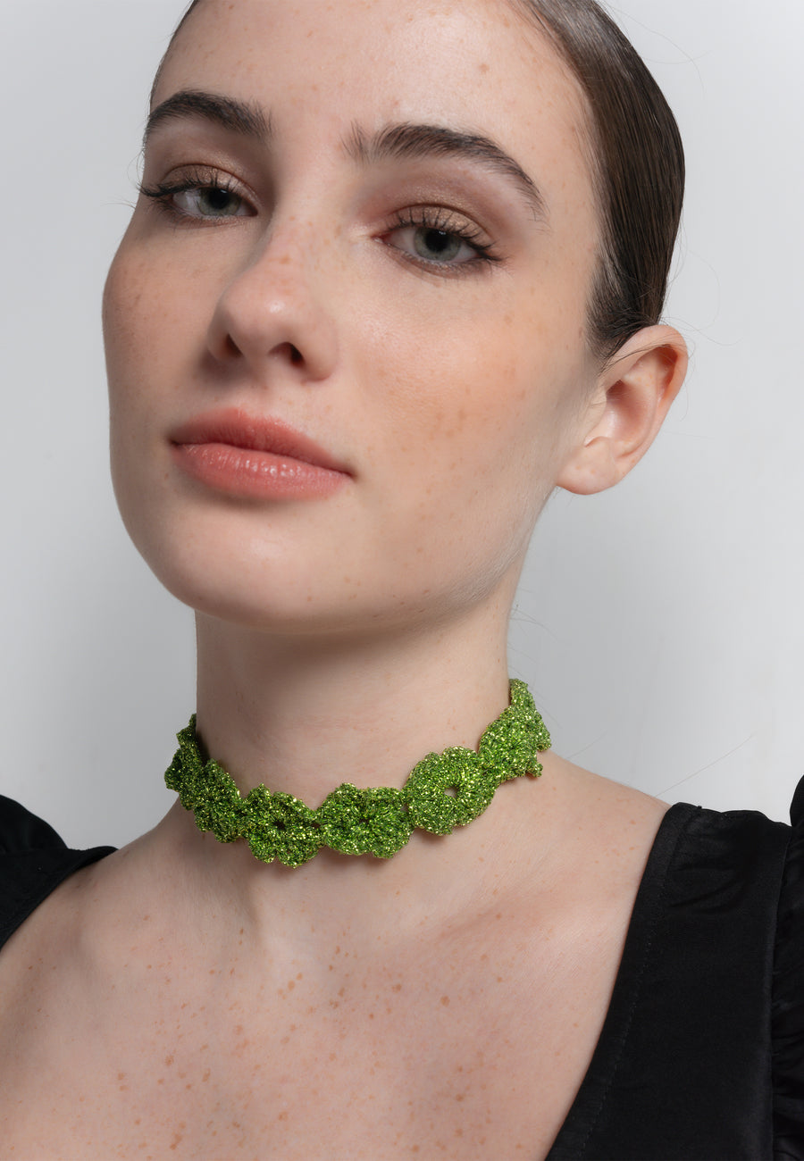 lavani Choker Clover Gertrudis Verde Descuentos del mes