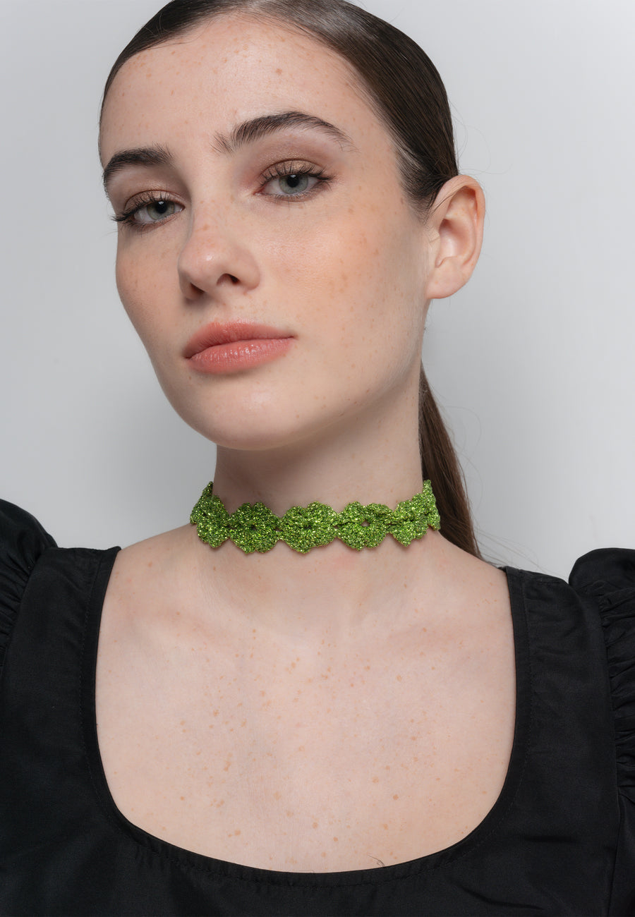 lavani Choker Clover Gertrudis Verde Descuentos del mes
