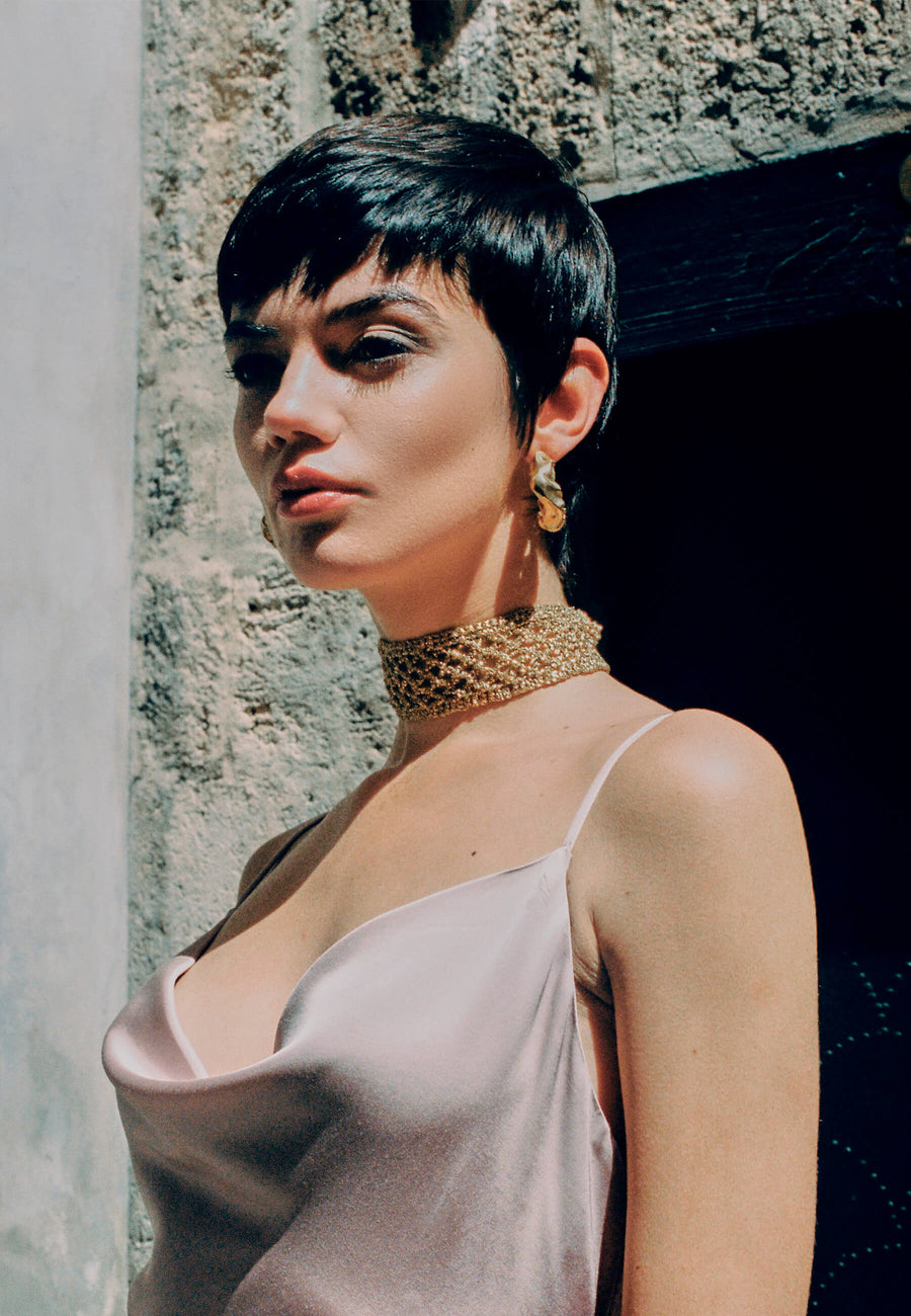 lavani Choker Rack Ivette Dorado Ofertas de temporada