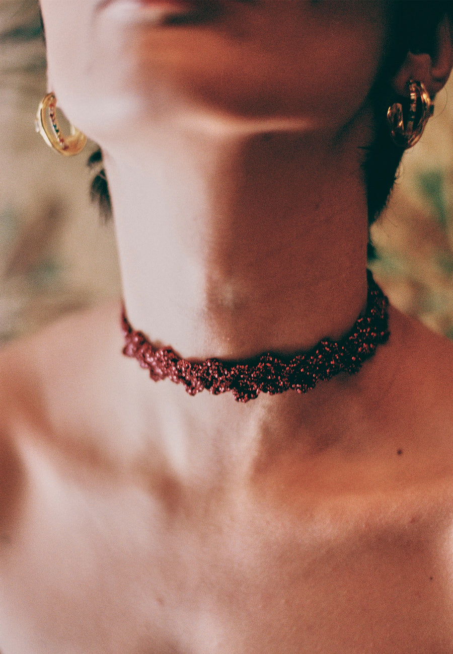lavani Choker Spike Pitiusas Rojo Grandes ahorros