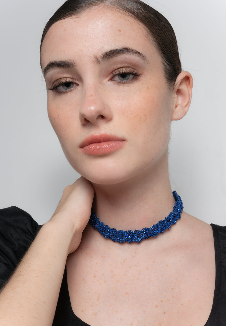 lavani Choker Spike Pitiusas Azul Precio ultrabajo