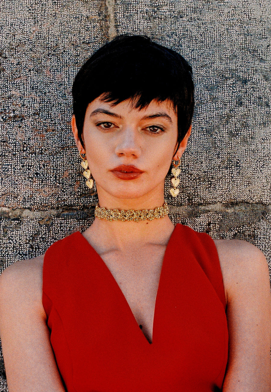 lavani Choker Spike Pitiusas Dorado Outlet