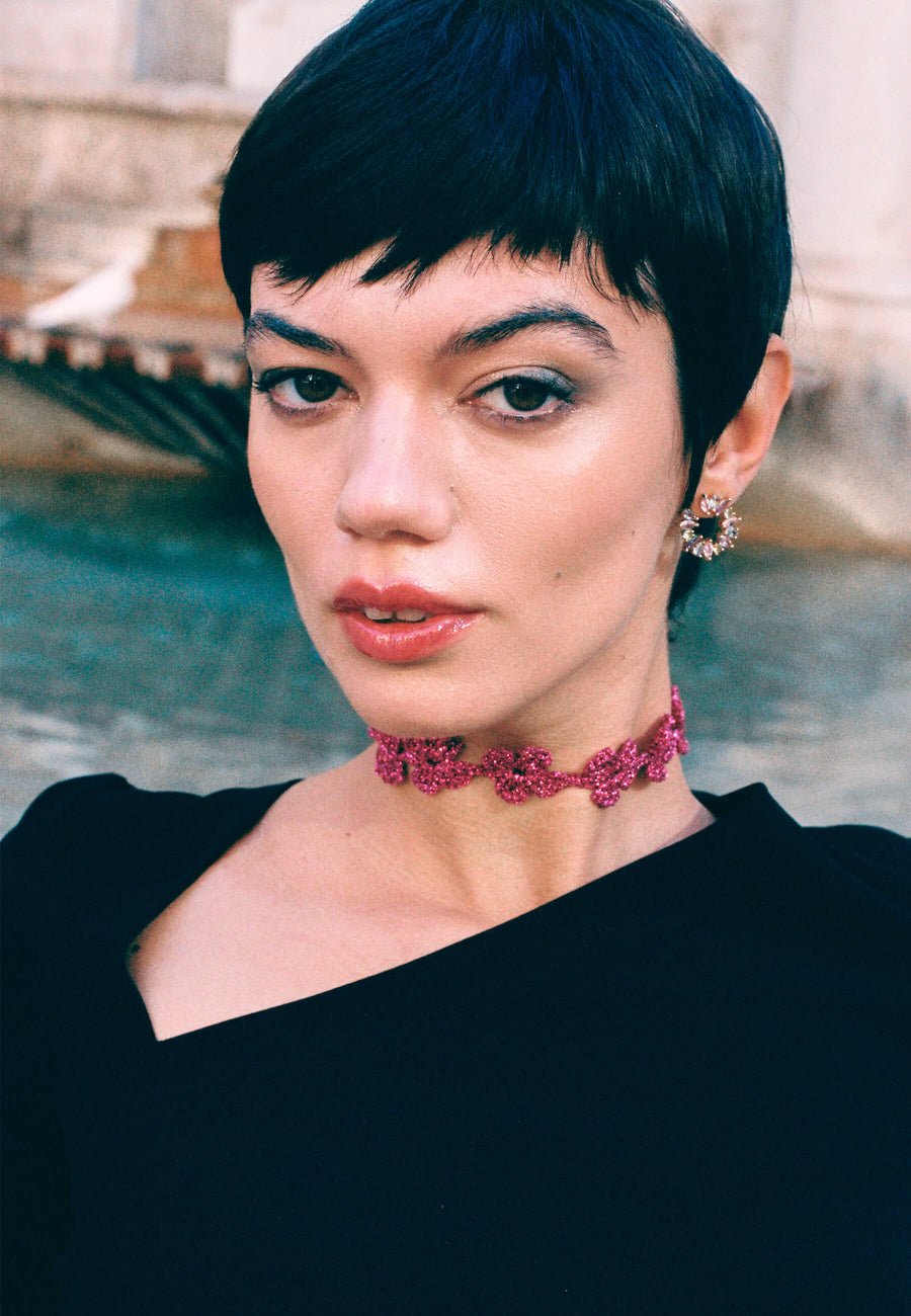 lavani Choker Flower Binibeca Fucsia Outlet online