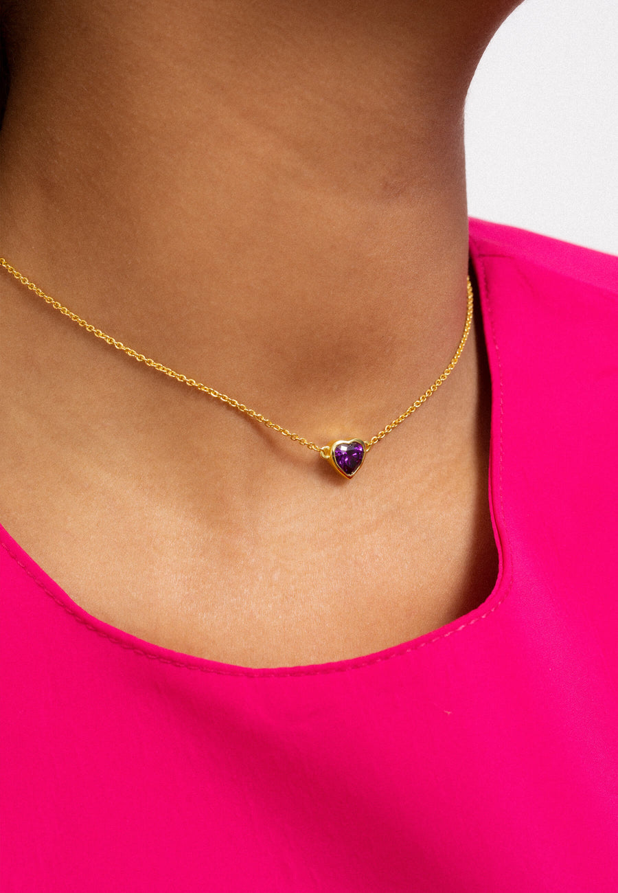 lavani Colgante Corazón Kindness Morado Rebajas online