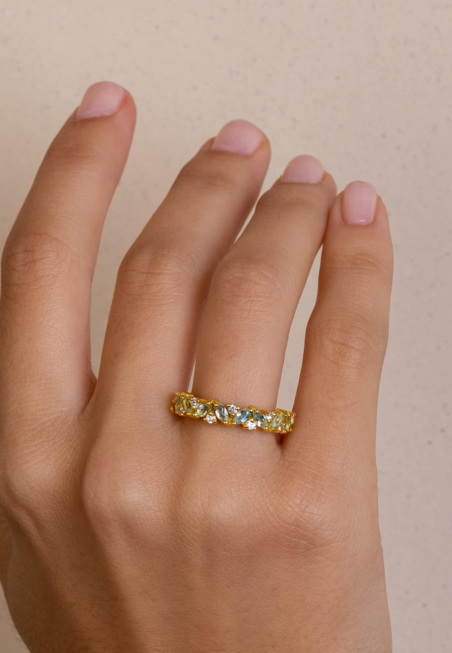 lavani Anillo Topacio Azul Diciembre Ofertas de temporada