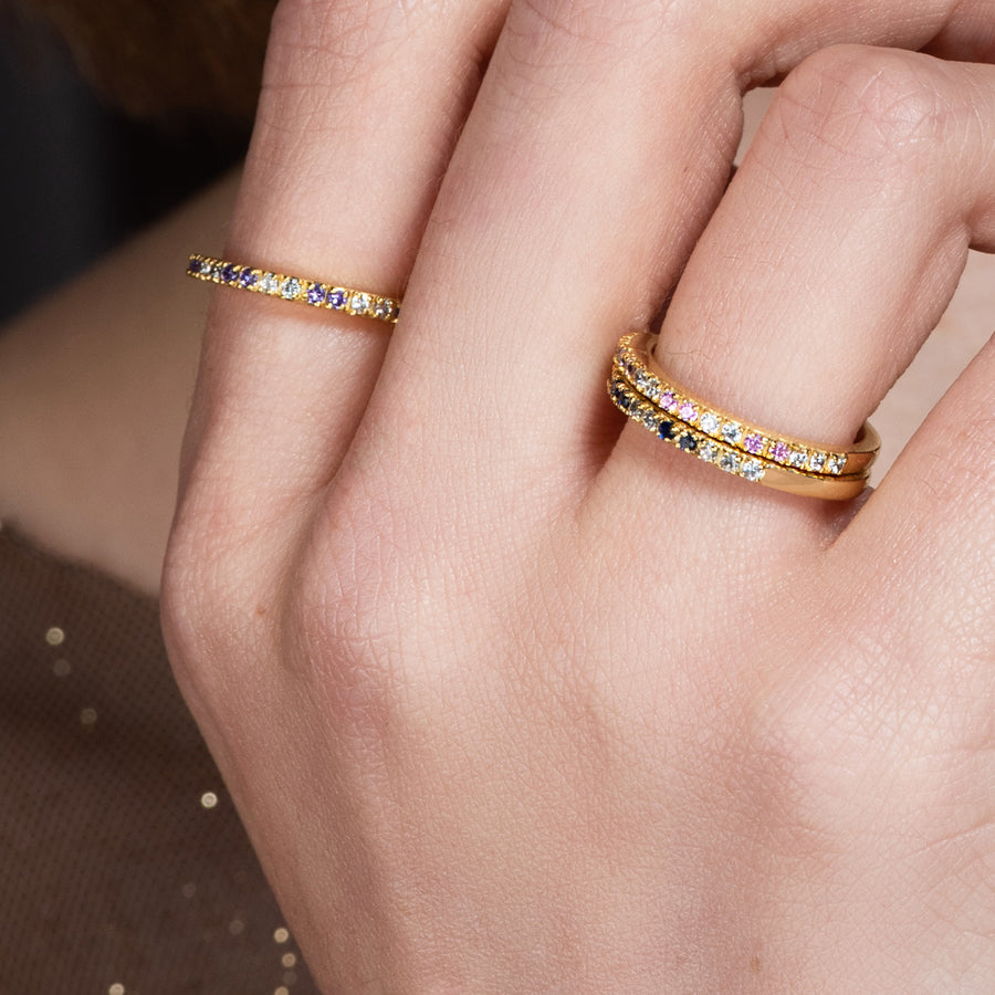 lavani Set Anillos Diya Rosado Outlet online