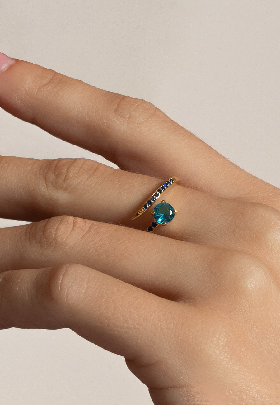 lavani Anillo Alisa Azul Gran oferta