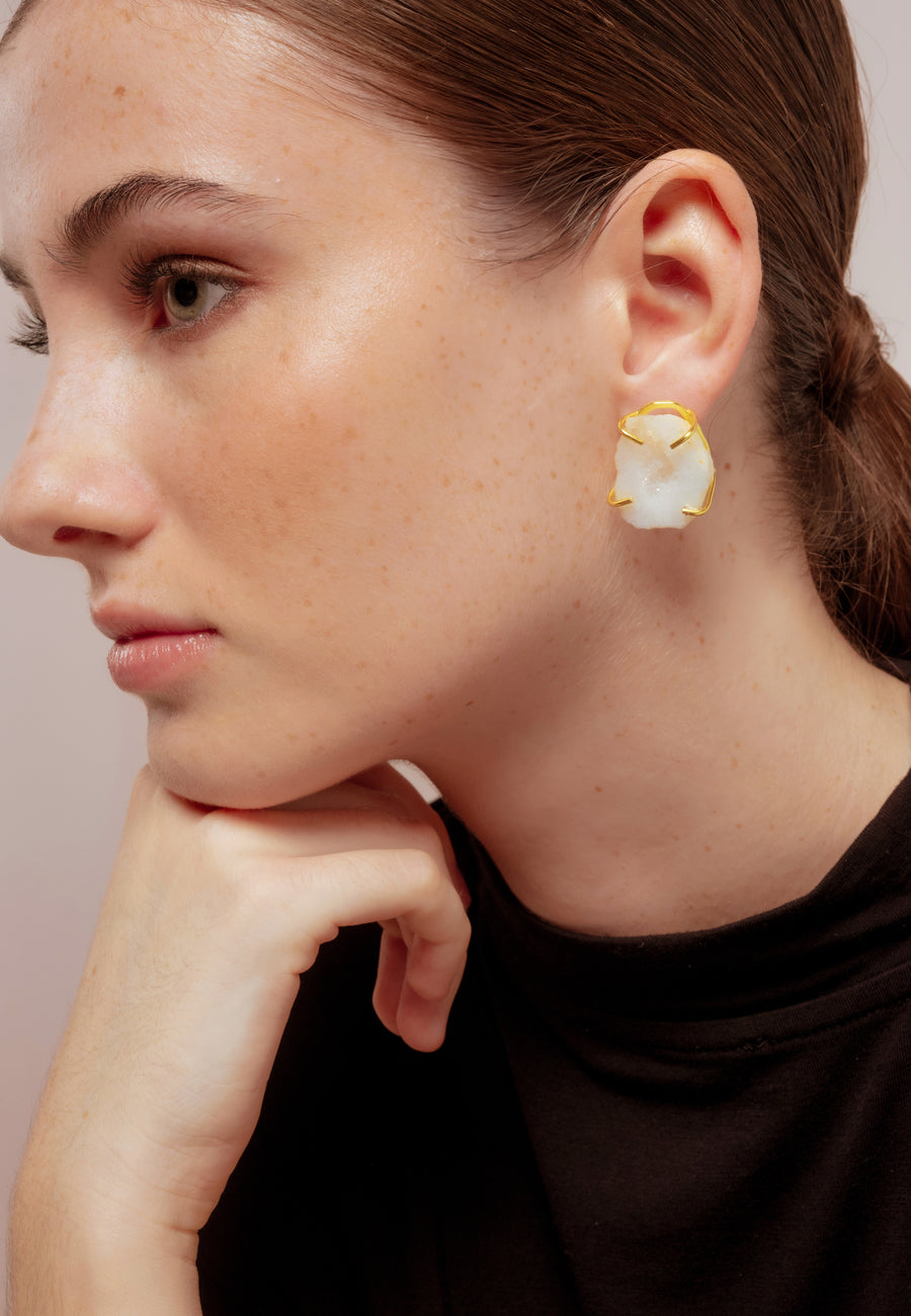 lavani Pendientes Zeus Blanco Descuentos del mes