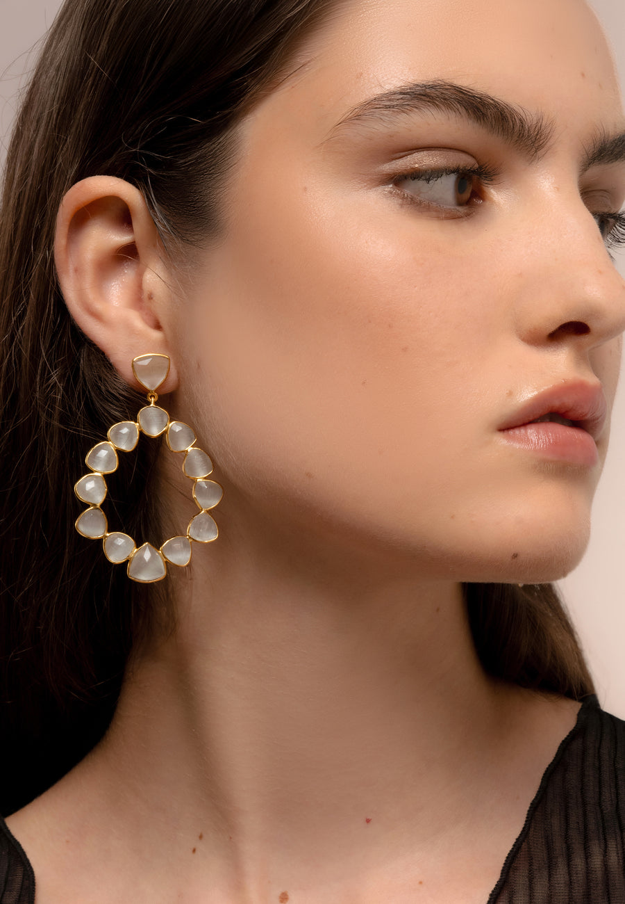lavani Pendientes Palmira Blancos Oferta exclusiva