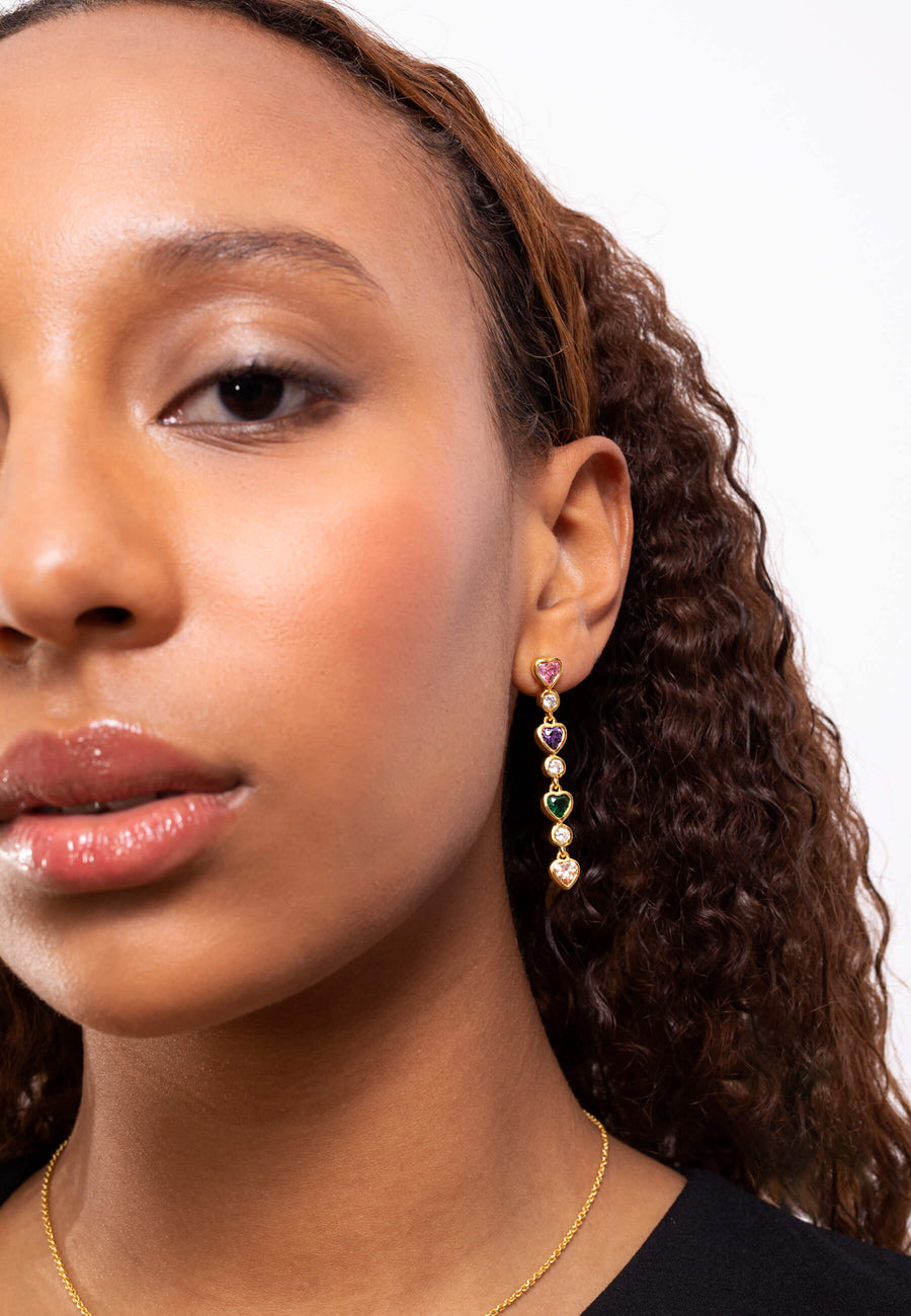 lavani Pendientes Corazón Fearless Ofertas especiales
