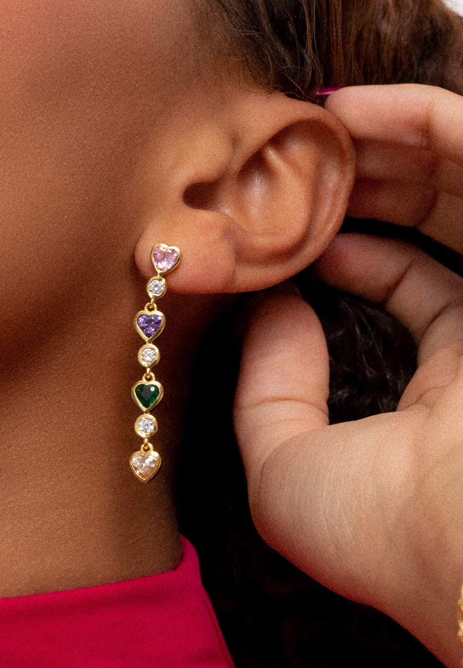 lavani Pendientes Corazón Fearless Ofertas especiales