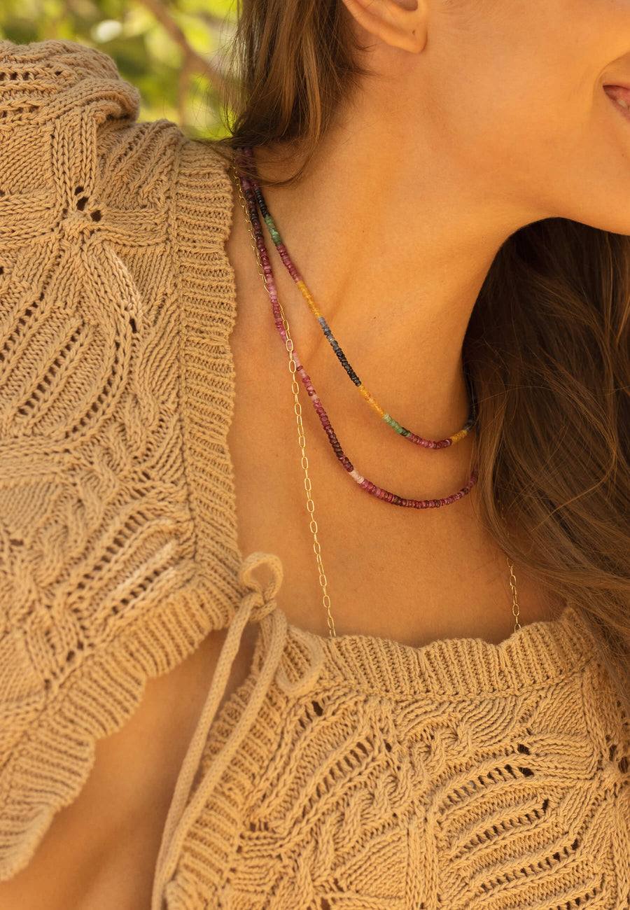 lavani Collar Zafiro Multicolor Olivenza En línea