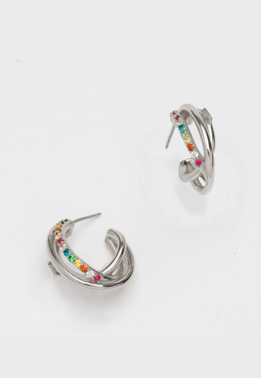 lavani Aros Plata Idol Rainbow Tienda