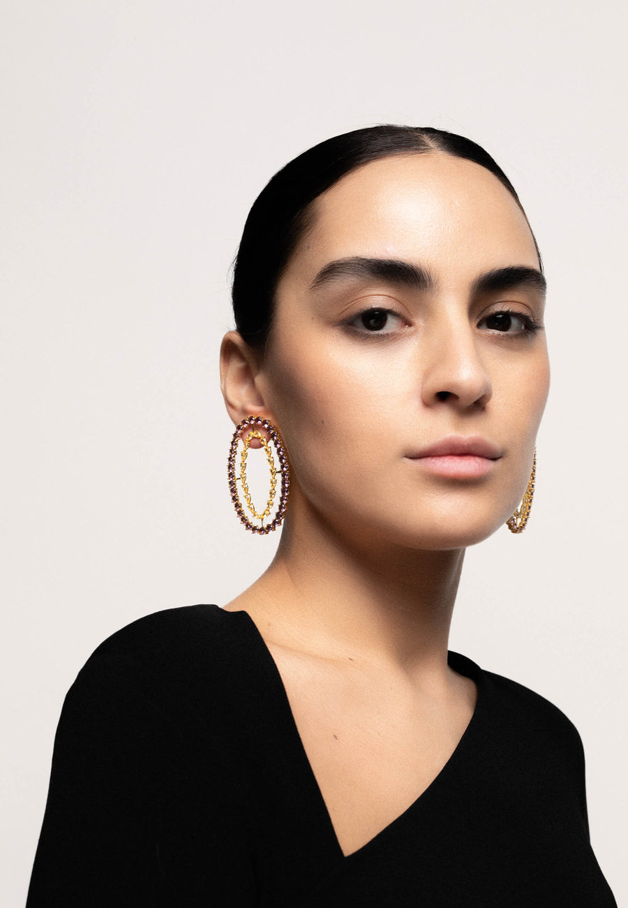 lavani Pendientes Rivoli Ámbar y Violeta COMPRAR AHORA