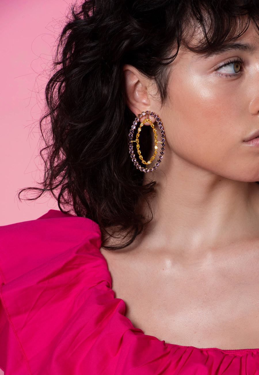 lavani Pendientes Rivoli Ámbar y Violeta COMPRAR AHORA