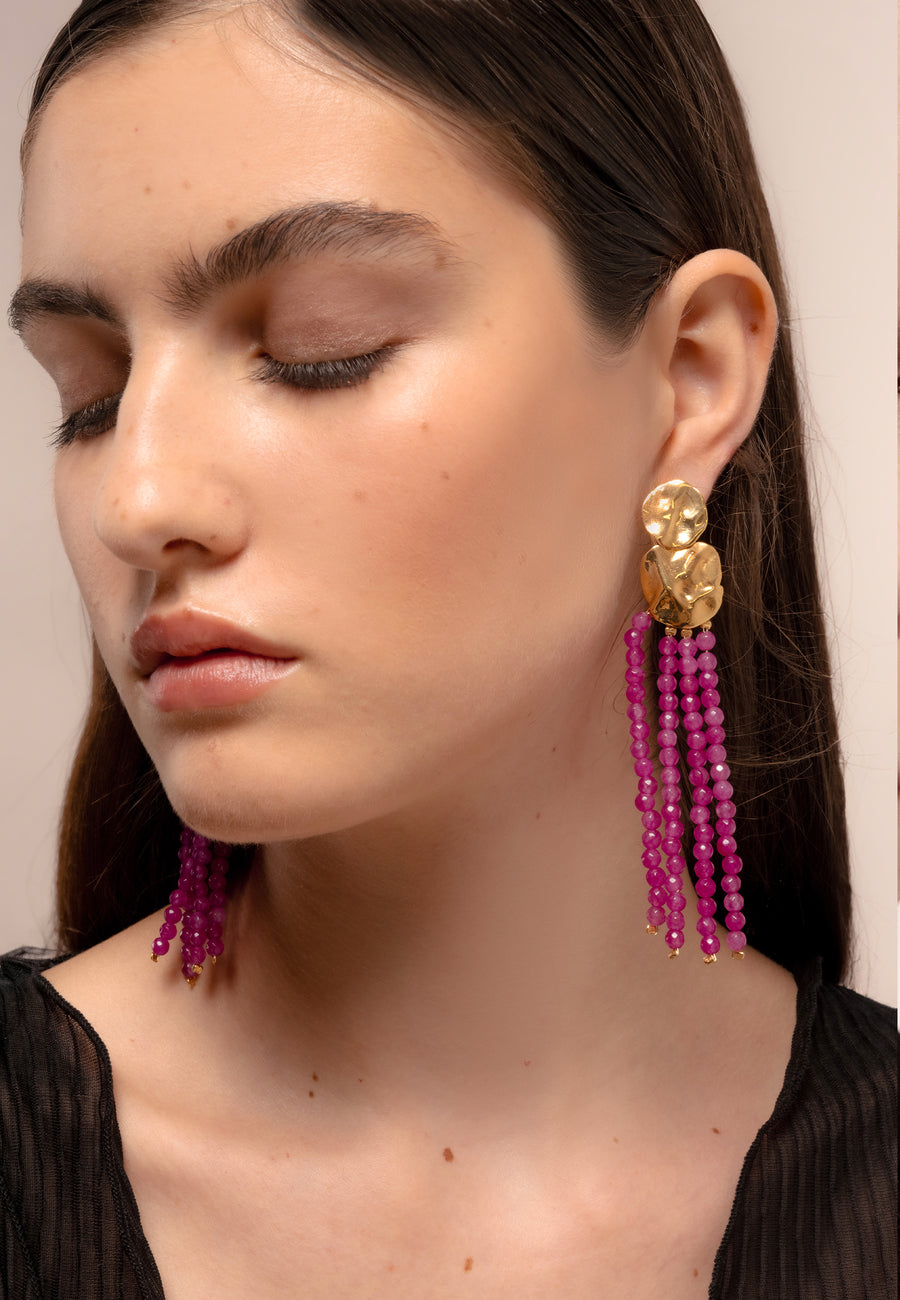 lavani Pendientes Liliana Fucsias En oferta