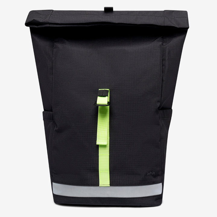 lefrik Mochila Lars Roll Black Lime Vandra Oferta especial