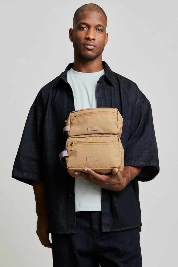 lefrik Kei Double Washbag Toffee Vandra Descuento por venta flash