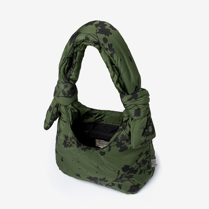 lefrik Biwa Puffy Mini Bag Floral Green Promoción trimestral