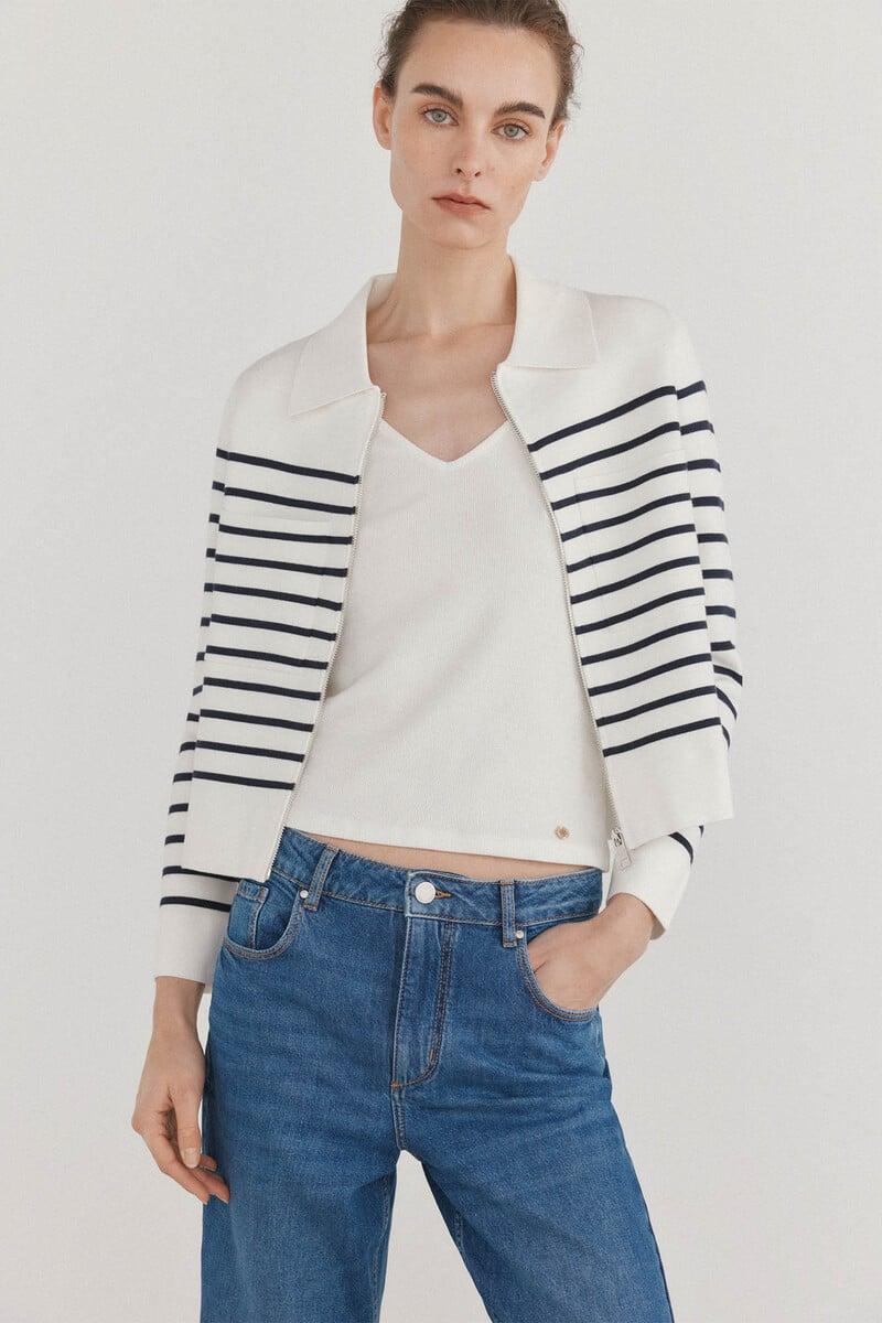 pedro del hierro Chaqueta de punto rayas Descuento por venta flash