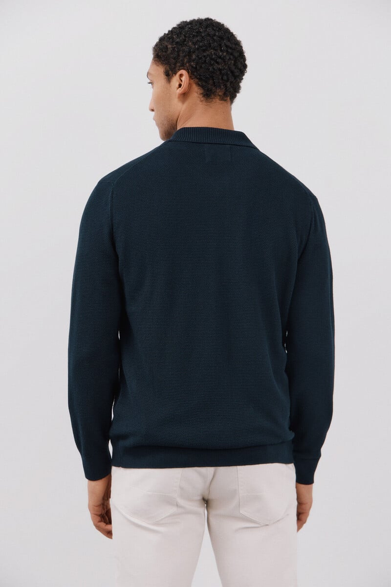 pedro del hierro Cárdigan ligero cuello polo y botones 2025