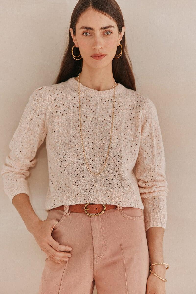 pedro del hierro Saray. Jersey cuello redondo
