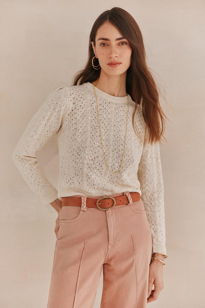 pedro del hierro Saray. Jersey cuello redondo