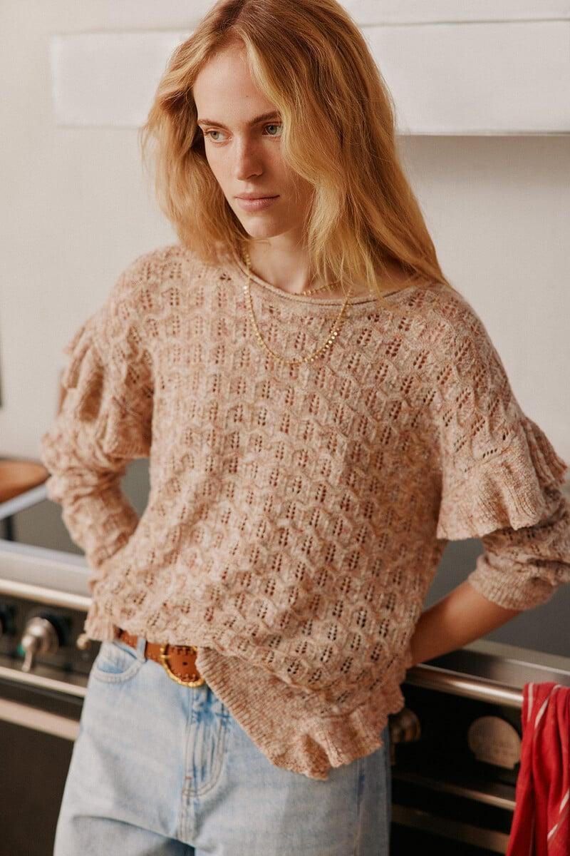 pedro del hierro Sandra. Jersey punto calado Ventas relámpago
