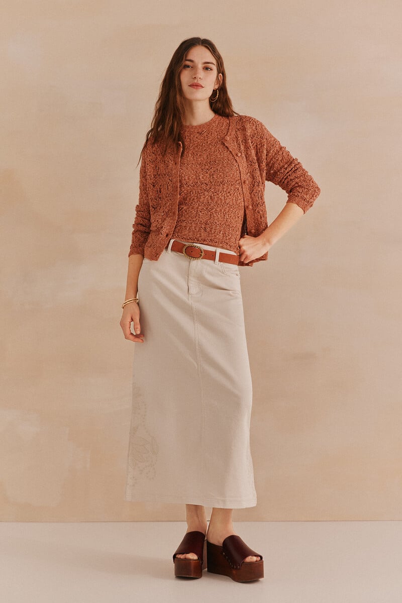pedro del hierro Soledad. Chaqueta pointelle Tienda