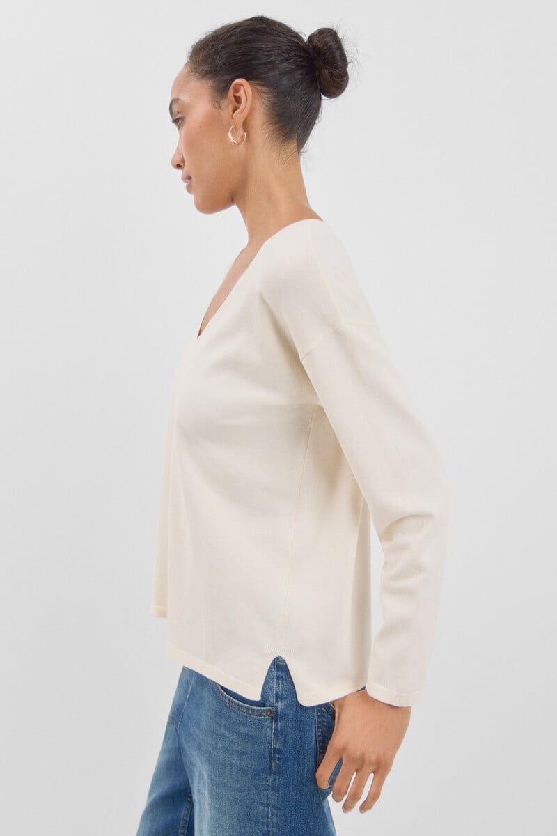 pedro del hierro Jersey escote pico Mejor oferta