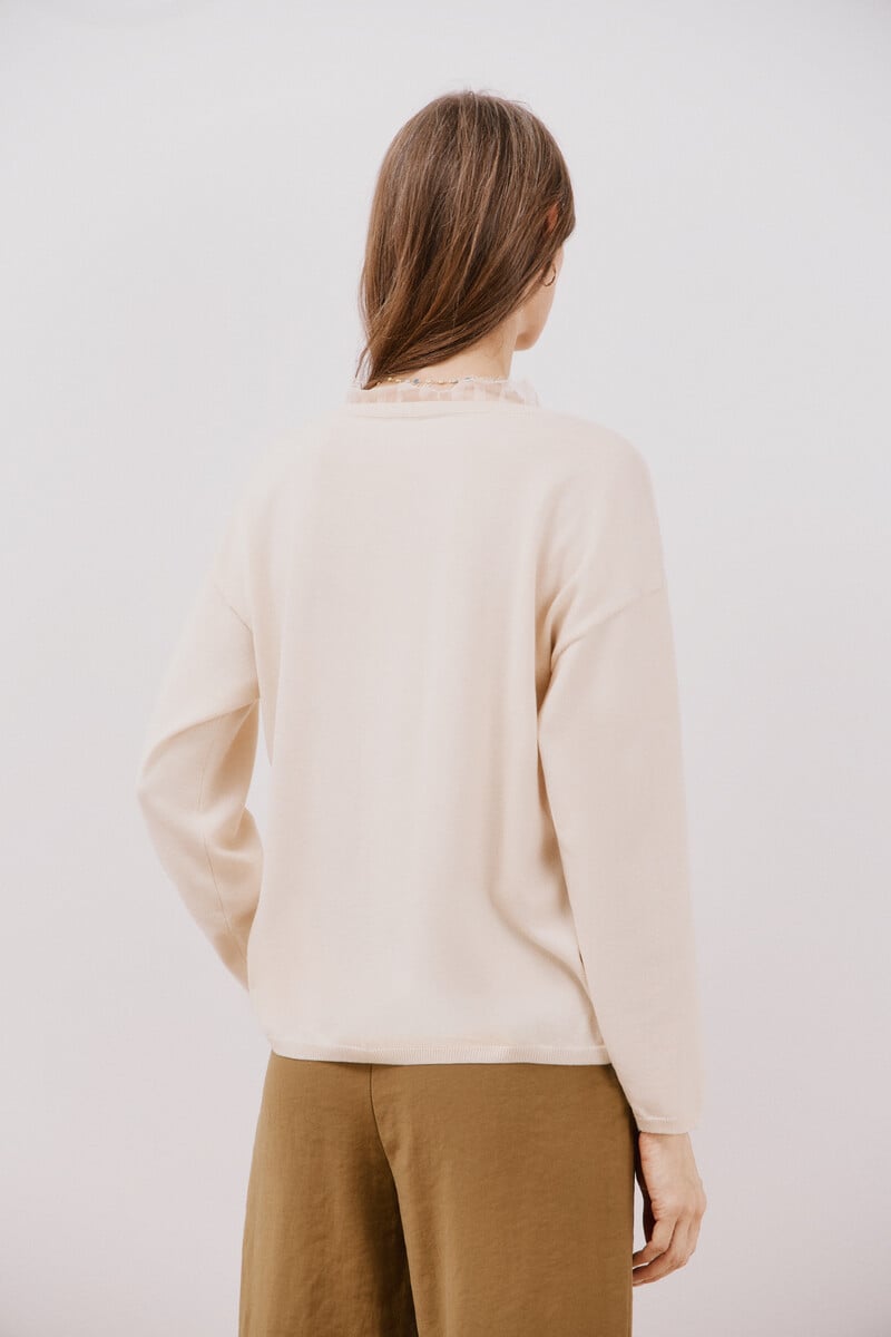 pedro del hierro Jersey pico encaje Últimos 2 días