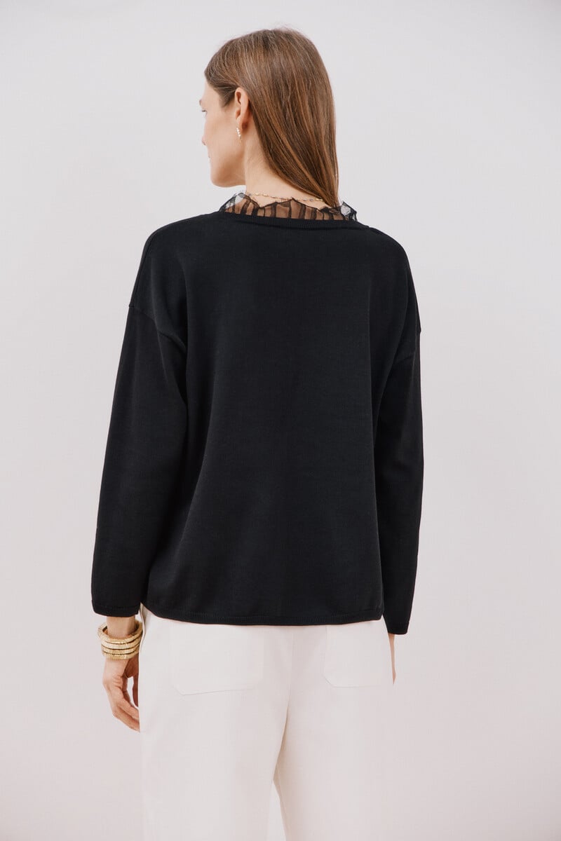 pedro del hierro Jersey pico encaje Último día