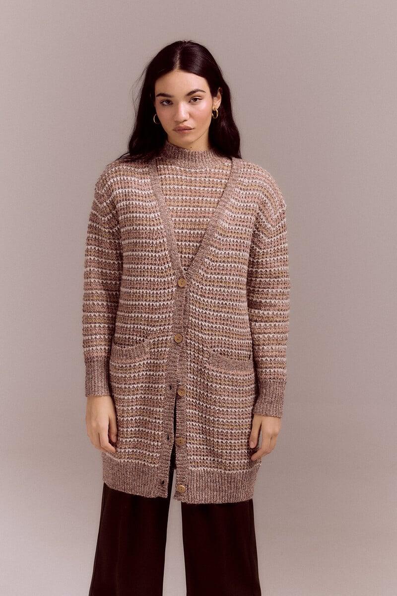 pedro del hierro Chaqueta punto estructura multicolor Última moda