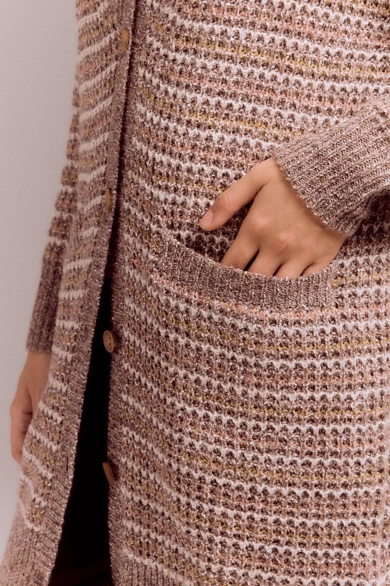 pedro del hierro Chaqueta punto estructura multicolor Última moda