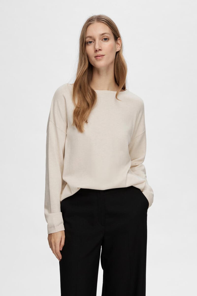 pedro del hierro Jersey con cuello de barco 100% algodón Últimos 3 días