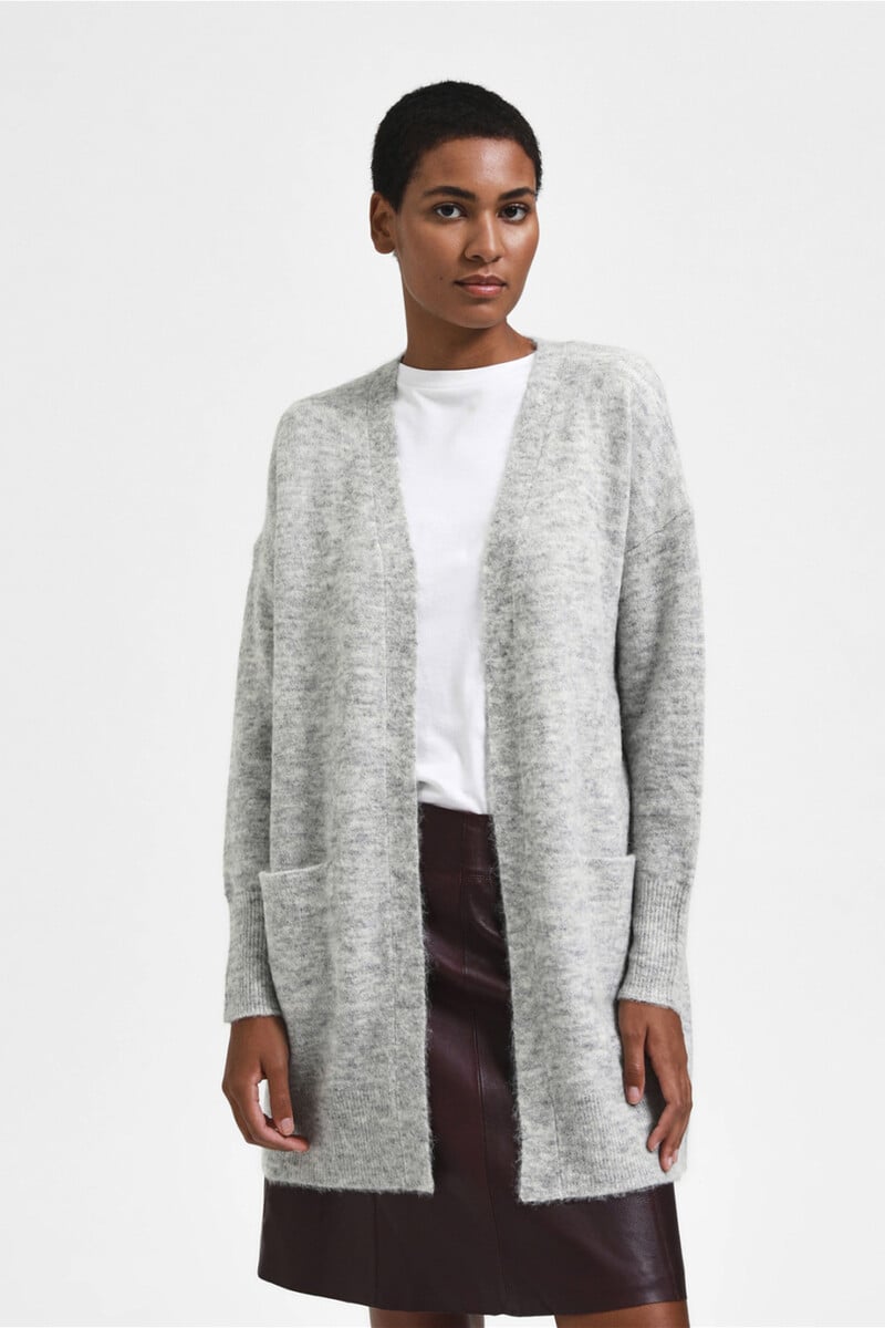 pedro del hierro Cárdigan largo confeccionado con lana y alpaca ÚLTIMAS EDICIONES