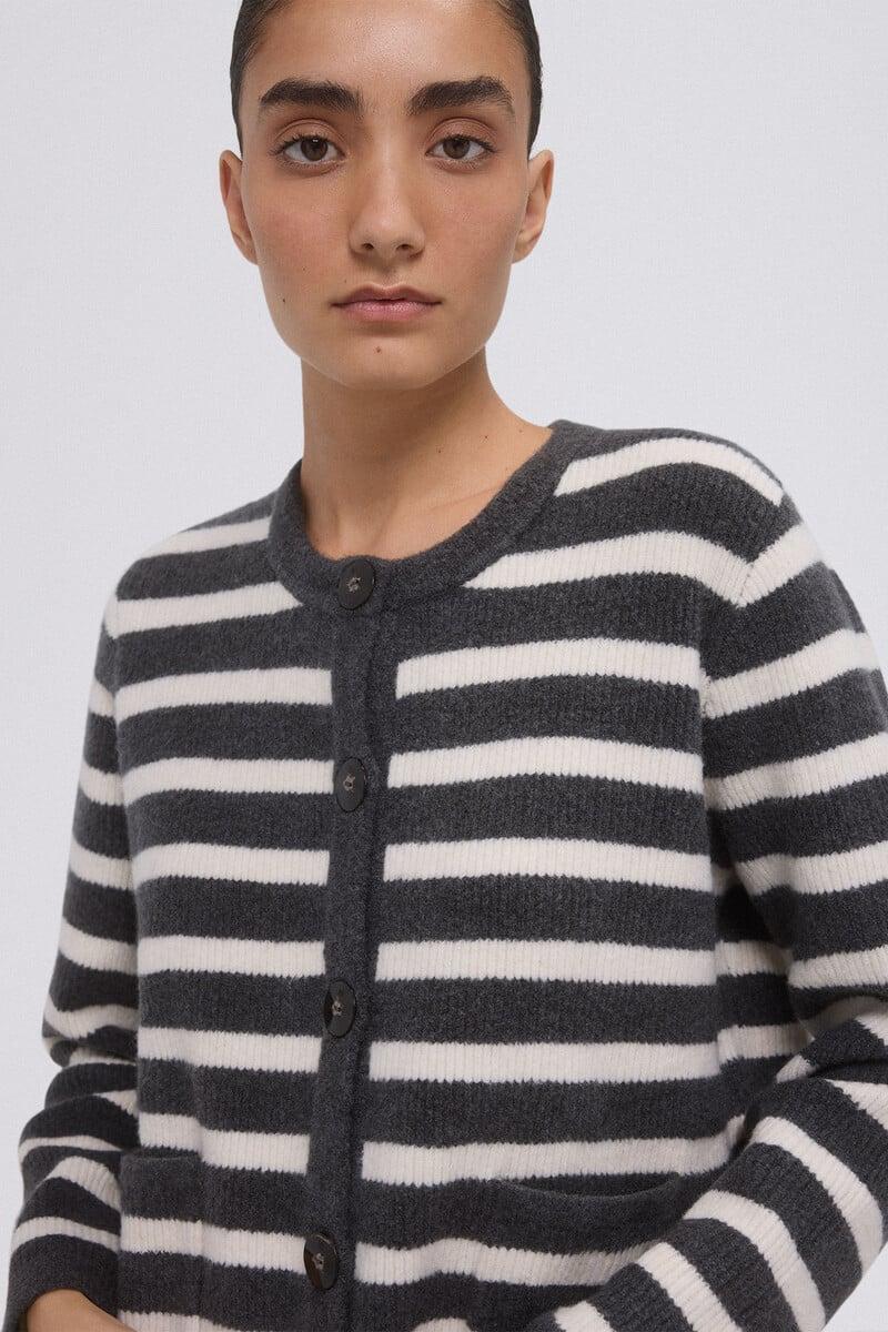 pedro del hierro Chaqueta rayas bicolor botones metálicos Precio de fábrica