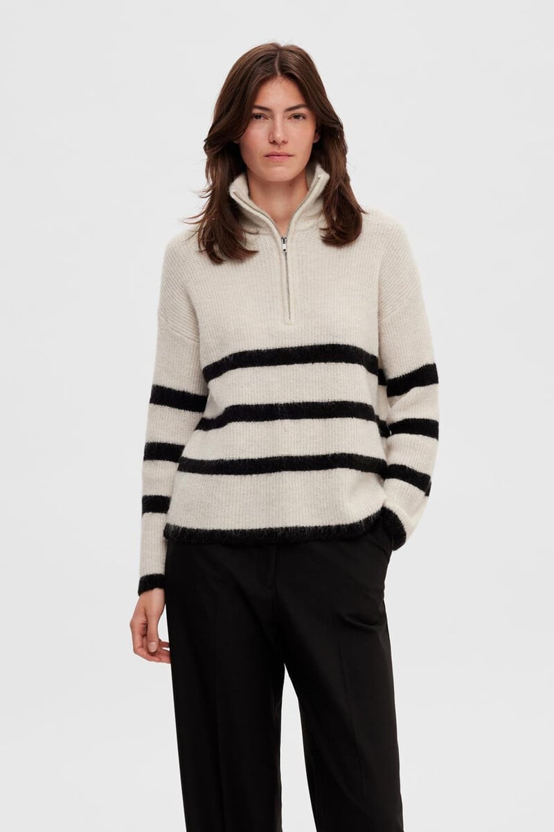 pedro del hierro Jersey de cuello alto y media cremallera confeccionado con lana Merino. Regular Fit
