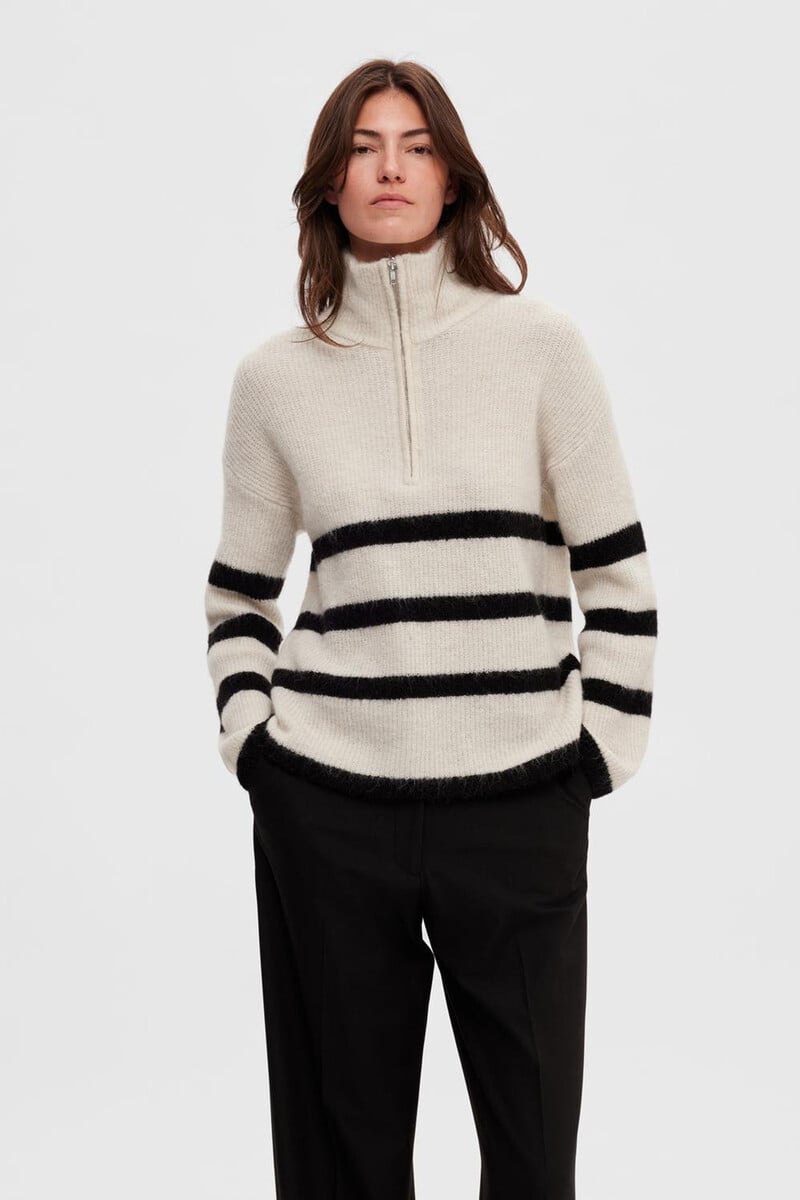 pedro del hierro Jersey de cuello alto y media cremallera confeccionado con lana Merino. Regular Fit Descuentos del mes
