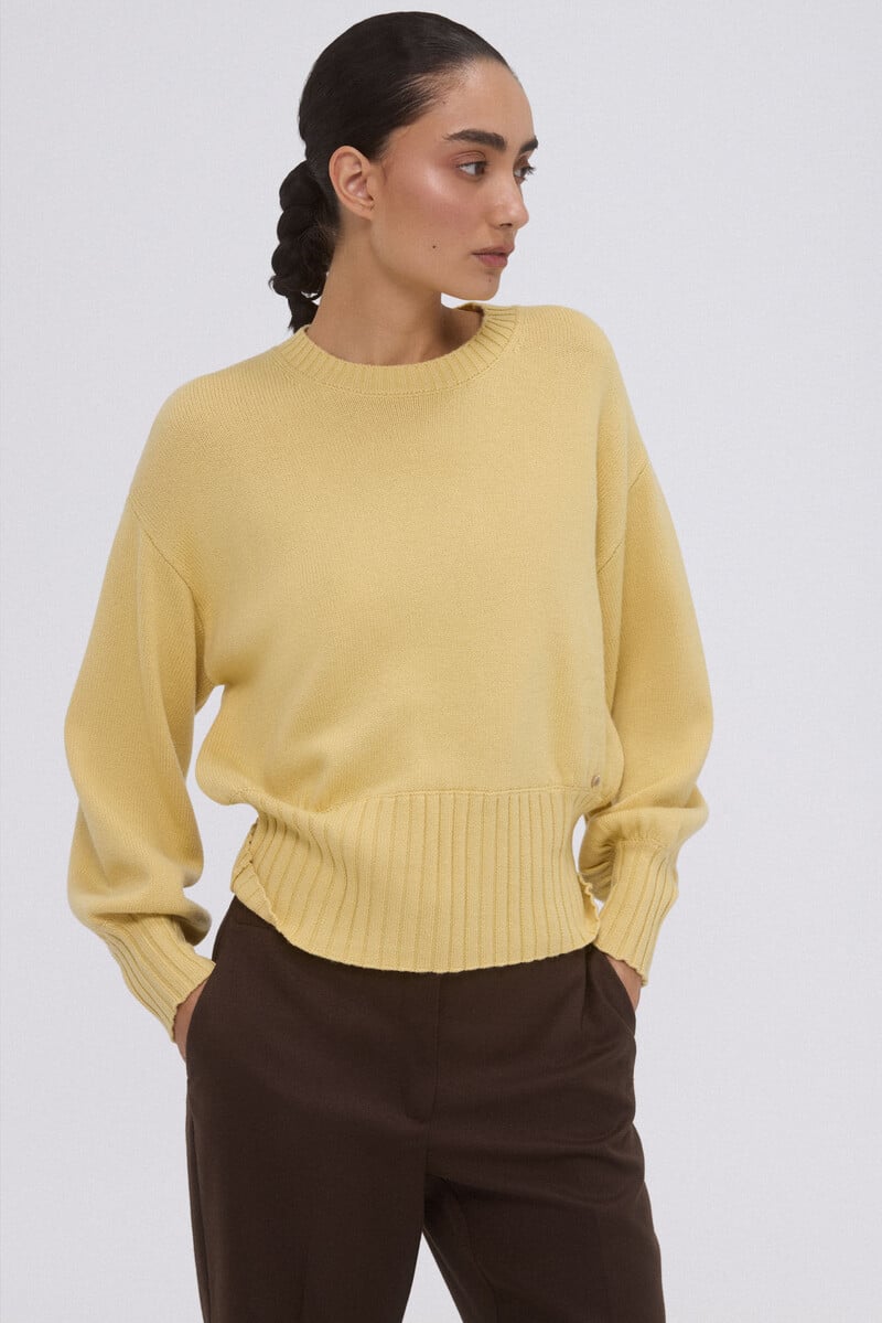 pedro del hierro Jersey manga abullonada Oferta exclusiva