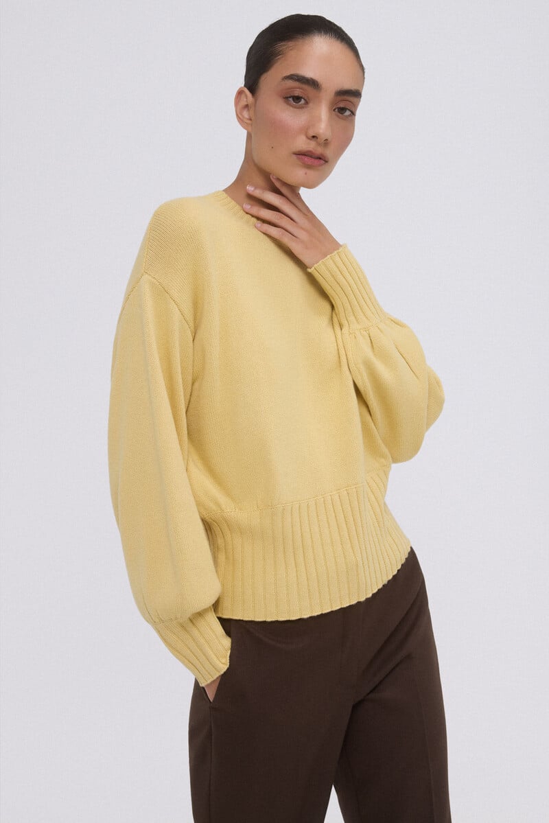 pedro del hierro Jersey manga abullonada Oferta exclusiva