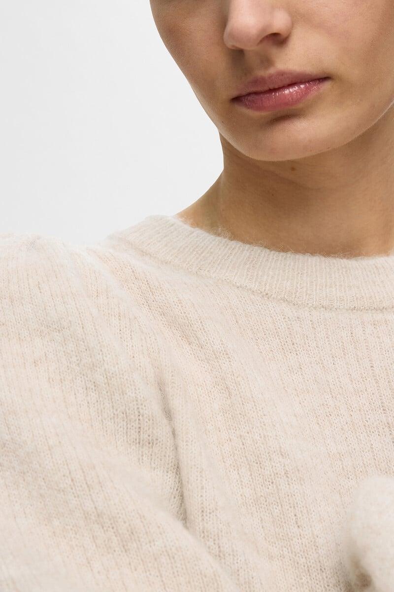 pedro del hierro Jersey Rib de cuello redondo confeccionado con lana y alpaca Ofertas de temporada