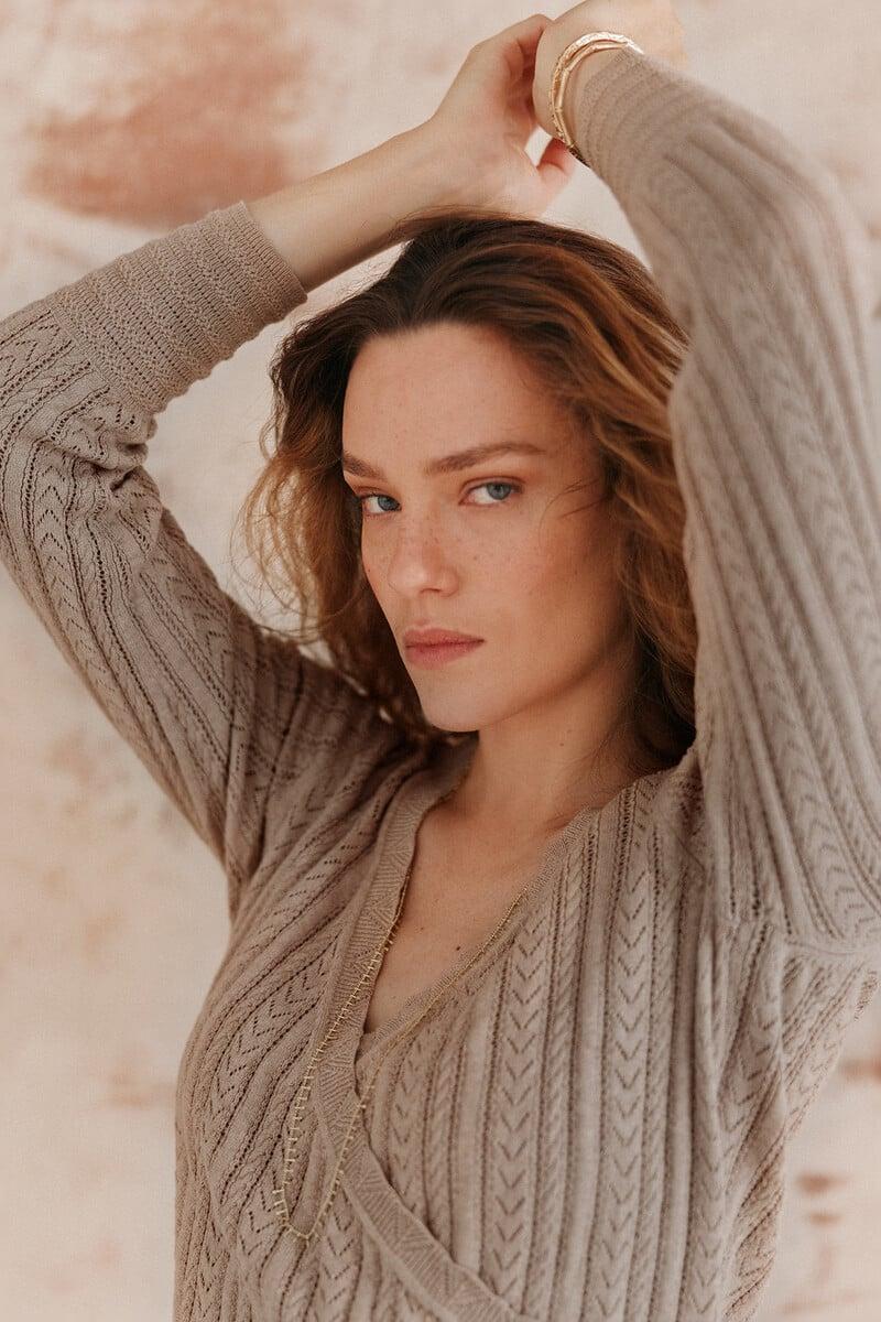 pedro del hierro Sara. Chaqueta de punto cruzada Rebajas de fin de temporada