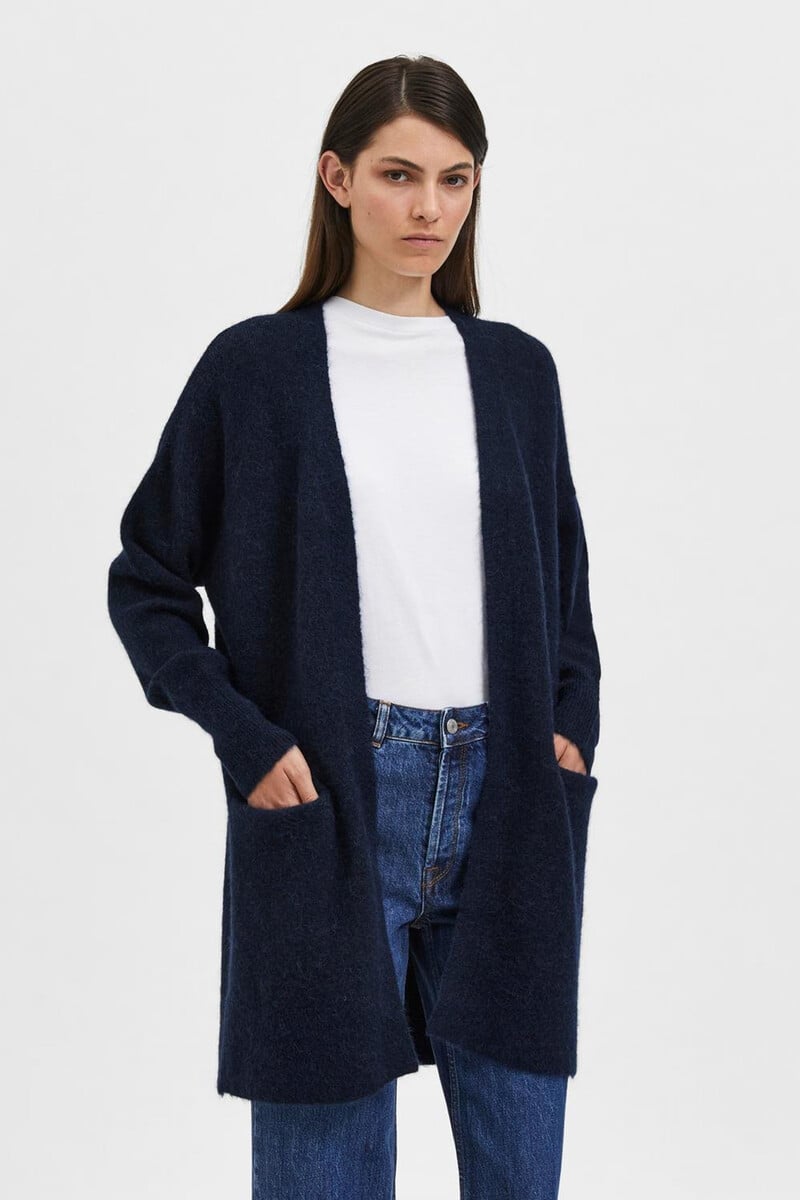 pedro del hierro Cárdigan largo confeccionado con lana y alpaca En línea