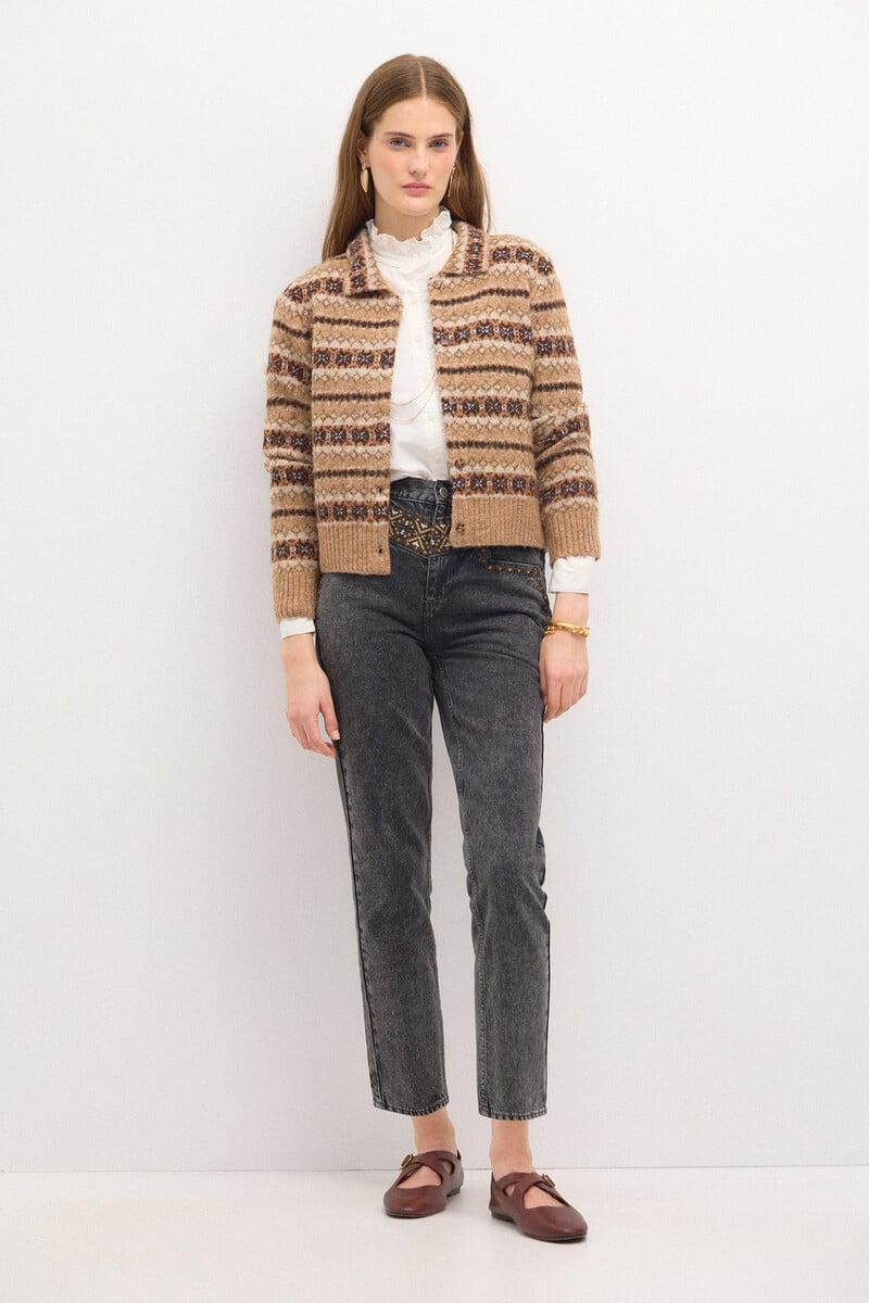 pedro del hierro Tahira.Chaqueta greca Rebajas