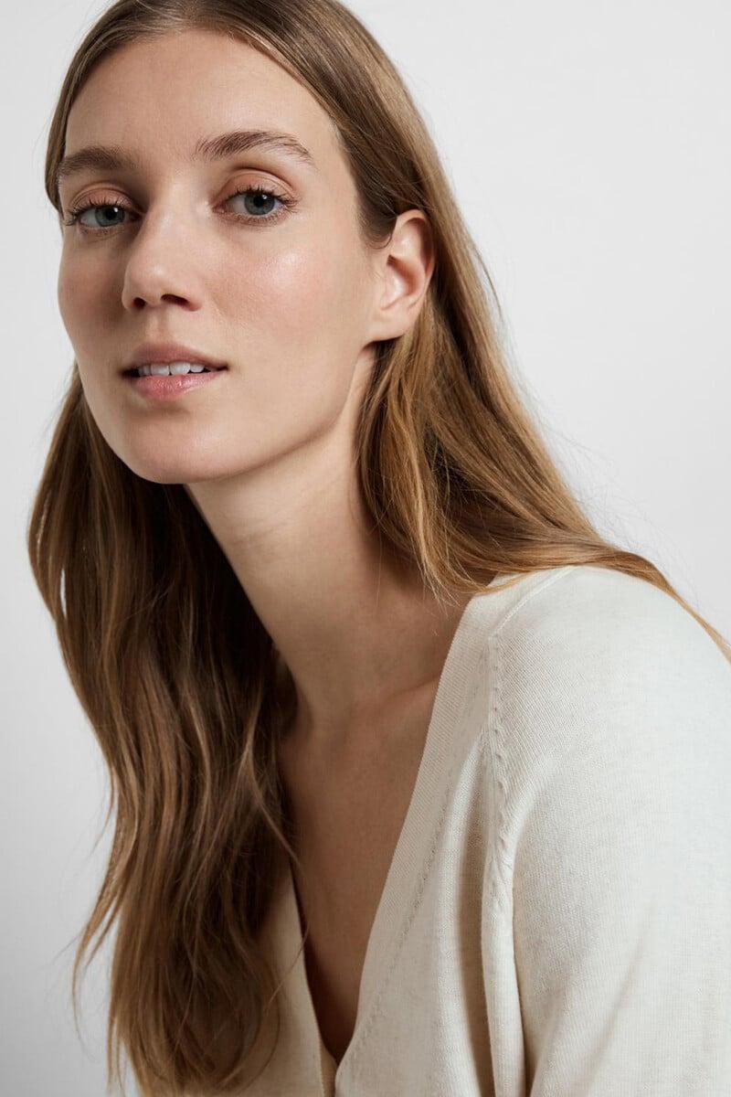 pedro del hierro Cardigan con cuello de pico 100% algodón Gran oferta