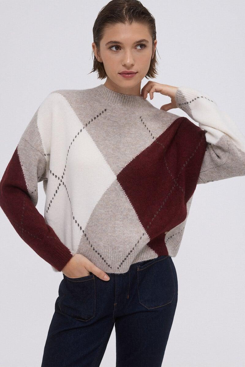 pedro del hierro Jersey jacquard rombos Ventas relámpago